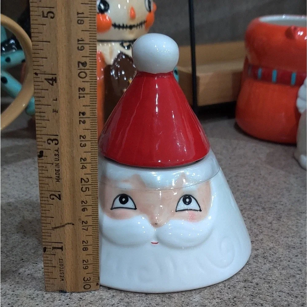 Johanna Parker Santa Claus Small‎ Jar Canister Creamer Christmas Holiday